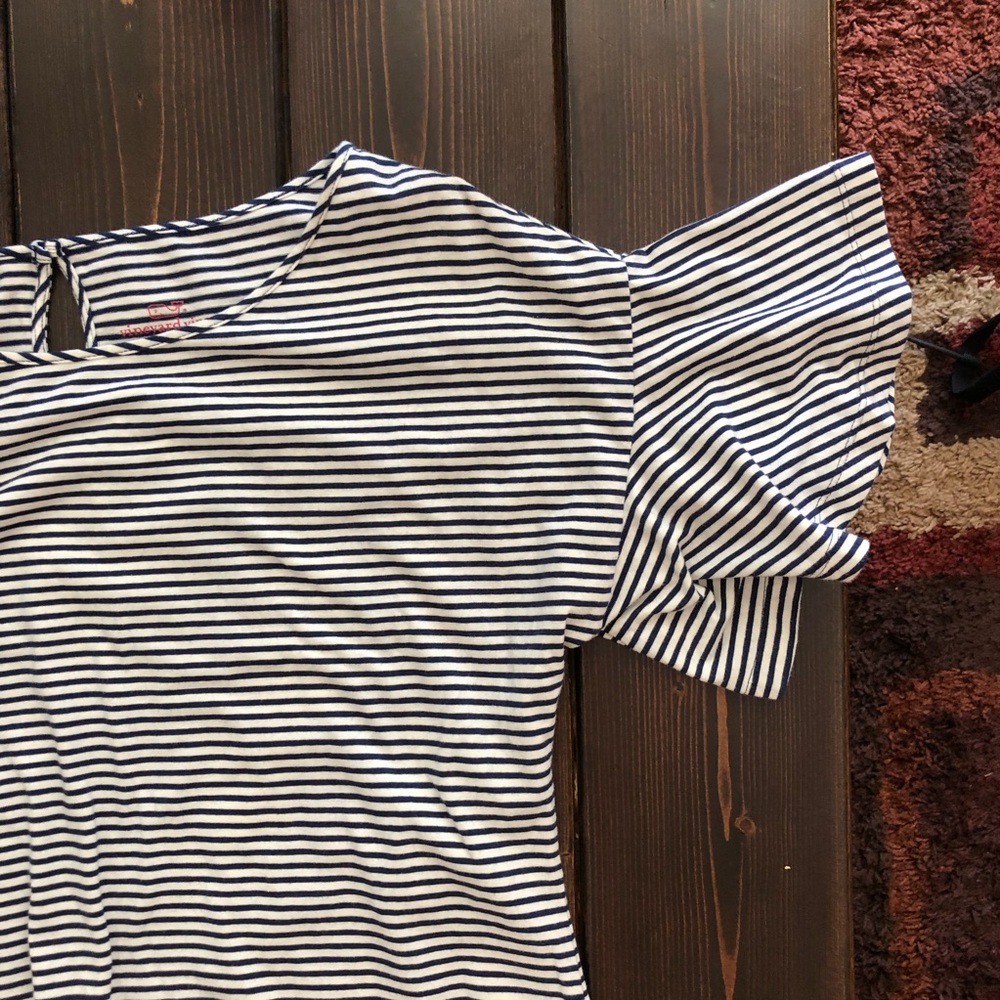 Vineyard Vines Flutter Sleeve Flounce Dress - Picture 8 of 8